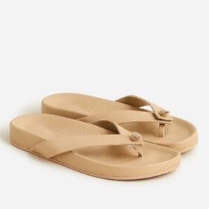 J crew pacific leather thong sandals sandy beach tan neutral AZ009 size 11